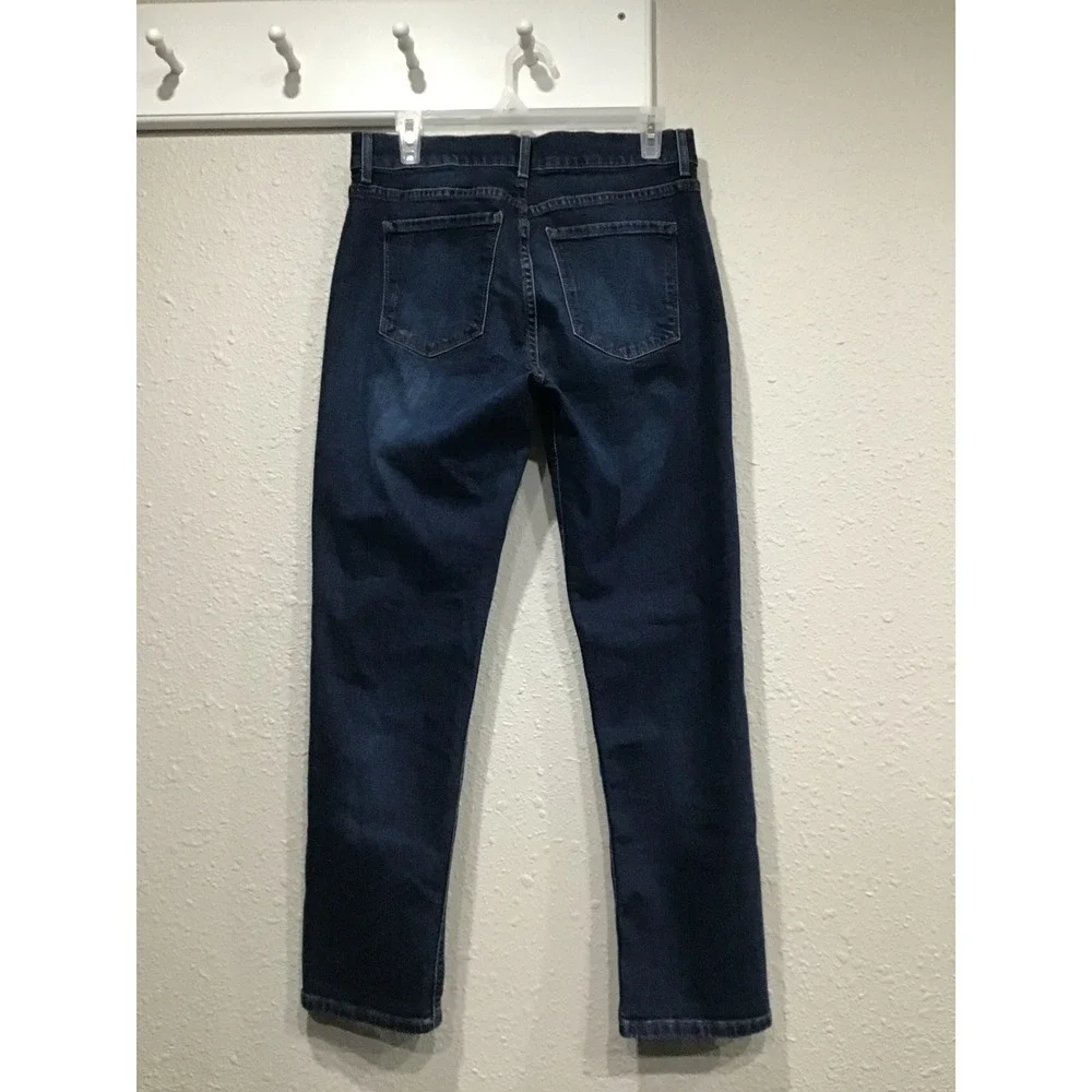 Mott & Bow Boyfriend Jeans Women's 29x28 Mid Rise Slim Straight Ridge Wash Denim - Picture 5 of 7